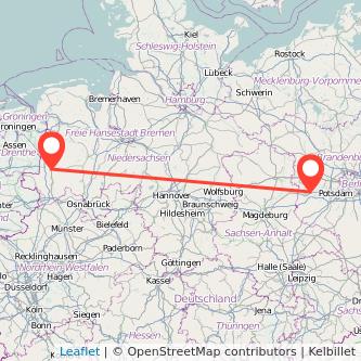 Meppen Brandenburg an der Havel Bahn Karte