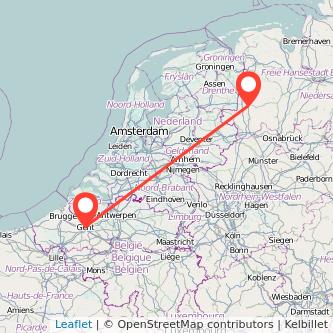 Meppen Gent Bahn Karte