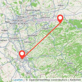 Menden Köln Mitfahrgelegenheit Karte