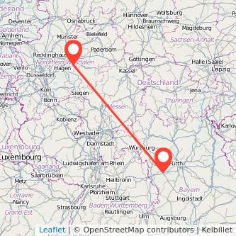 Menden Ansbach Mitfahrgelegenheit Karte