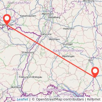 Memmingen Saarbrücken Bahn Karte