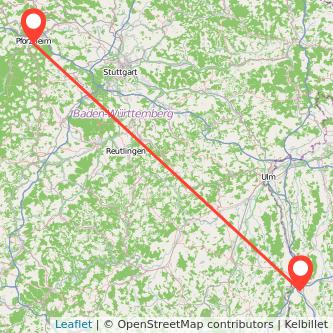 Memmingen Pforzheim Bahn Karte