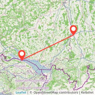 Memmingen Konstanz Mitfahrgelegenheit Karte