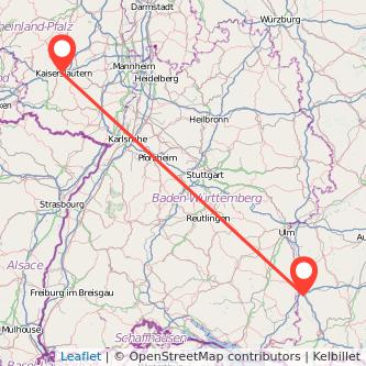 Memmingen Kaiserslautern Bahn Karte