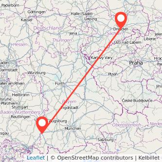 Memmingen Dresden Mitfahrgelegenheit Karte