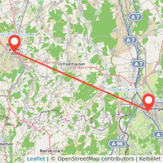 Memmingen Biberach an der Riß Mitfahrgelegenheit Karte