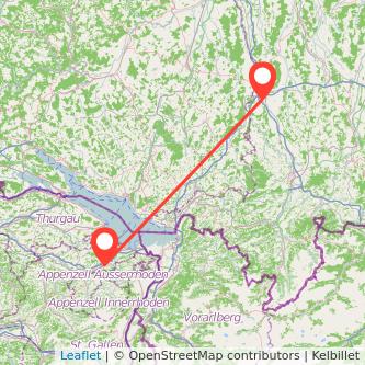 Memmingen St Gallen Mitfahrgelegenheit Karte