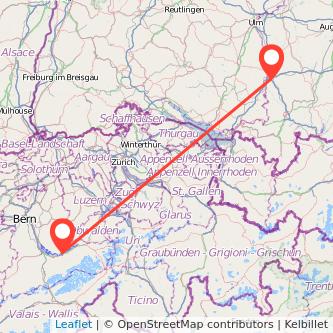 Memmingen Interlaken Bahn Karte