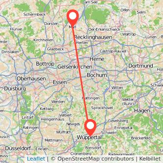 Marl Wuppertal Mitfahrgelegenheit Karte