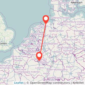 Marienhafe Luxemburg Bahn Karte