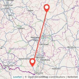 Marburg Landau in der Pfalz Mitfahrgelegenheit Karte