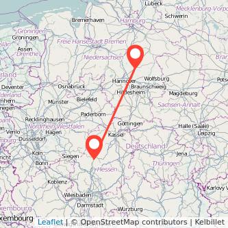 Marburg Celle Mitfahrgelegenheit Karte