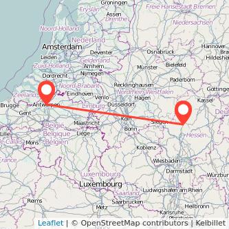 Marburg Antwerpen Mitfahrgelegenheit Karte