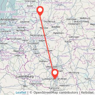 Mannheim Lingen Mitfahrgelegenheit Karte