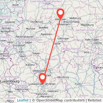 Mannheim Hannover Mitfahrgelegenheit Karte