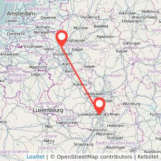 Mannheim Duisburg Mitfahrgelegenheit Karte