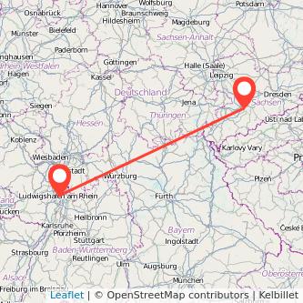 Mannheim Chemnitz Mitfahrgelegenheit Karte