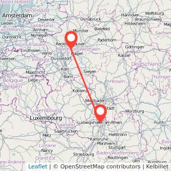 Mannheim Bochum Mitfahrgelegenheit Karte