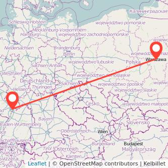 Mannheim Warschau Mitfahrgelegenheit Karte