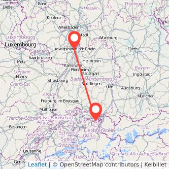 Mannheim St Gallen Mitfahrgelegenheit Karte