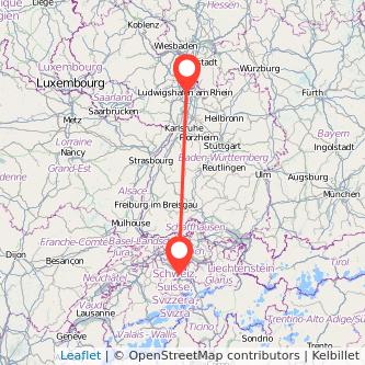 Mannheim Luzern Mitfahrgelegenheit Karte
