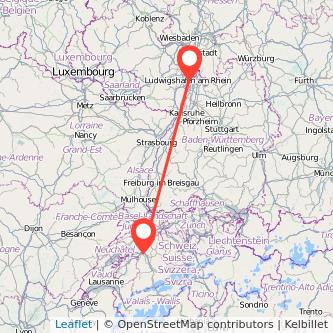 Mannheim Bern Mitfahrgelegenheit Karte