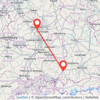 Mainz Memmingen Mitfahrgelegenheit Karte