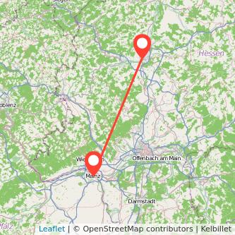 Mainz Gießen Mitfahrgelegenheit Karte