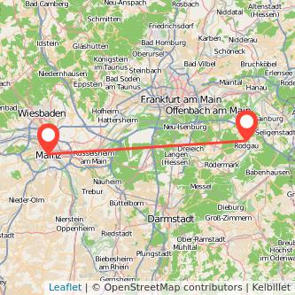 Mainz Rodgau Mitfahrgelegenheit Karte