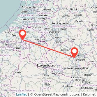 Mainz Brüssel Mitfahrgelegenheit Karte