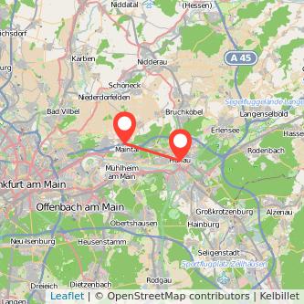 Maintal Hanau Mitfahrgelegenheit Karte