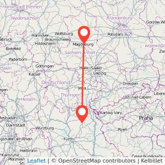 Magdeburg Bayreuth Mitfahrgelegenheit Karte