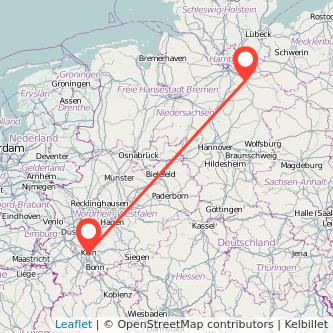 Lüneburg Köln Mitfahrgelegenheit Karte