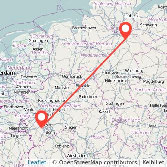 Lüneburg Kerpen Mitfahrgelegenheit Karte