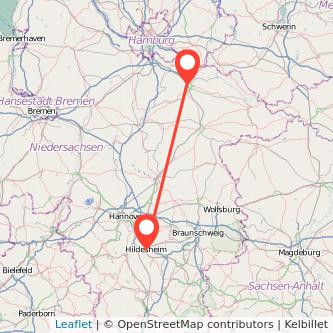 Lüneburg Hildesheim Bahn Karte