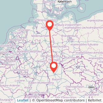 Lüneburg Erlangen Mitfahrgelegenheit Karte