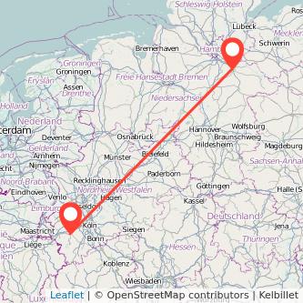 Lüneburg Düren Mitfahrgelegenheit Karte