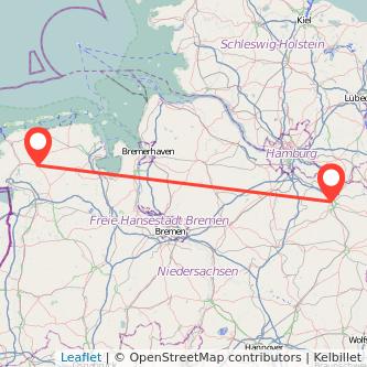 Lüneburg Aurich Mitfahrgelegenheit Karte