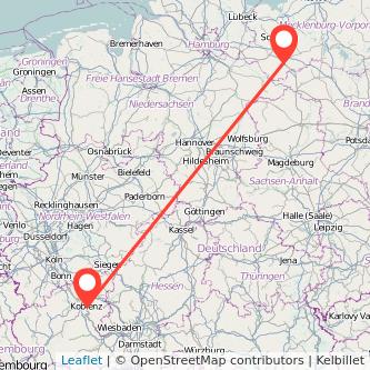 Ludwigslust Koblenz Bahn Karte