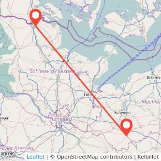 Ludwigslust Flensburg Bahn Karte