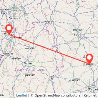 Ludwigshafen Ingolstadt Bahn Karte