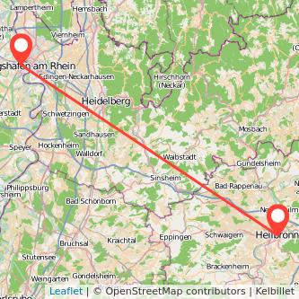 Ludwigshafen Heilbronn Mitfahrgelegenheit Karte