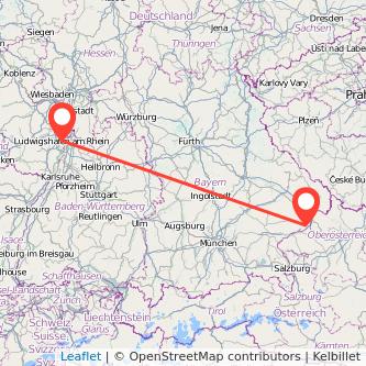 Ludwigshafen Bad Füssing Bus Karte