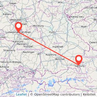 Ludwigshafen Freilassing Bahn Karte