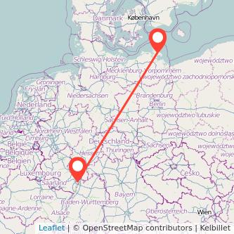 Ludwigshafen Bergen auf Rügen Bahn Karte