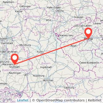 Ludwigsburg Prag Mitfahrgelegenheit Karte