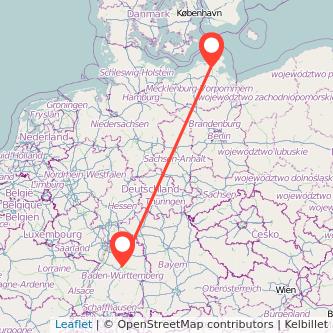 Ludwigsburg Stralsund Bahn Karte