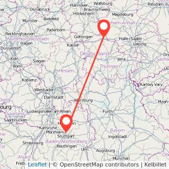 Ludwigsburg Nordhausen Mitfahrgelegenheit Karte