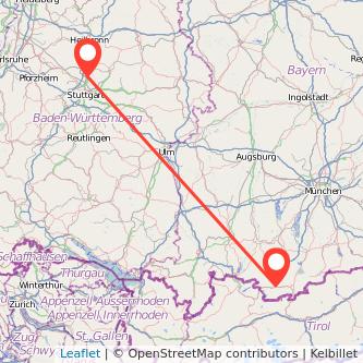 Ludwigsburg Garmisch-Partenkirchen Bahn Karte