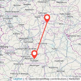 Ludwigsburg Eisenach Mitfahrgelegenheit Karte